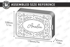 Monogram Jewelry Box with Mirror Laser Cut | Storage Box SVG Product Image 2