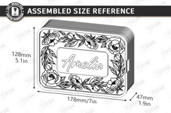 Monogram Jewelry Box with Mirror Laser Cut | Storage Box SVG Product Image 2