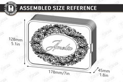 Monogram Jewelry Box with Mirror Laser Cut | Storage Box SVG Product Image 2