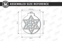 Acrylic Christmas Ornament Laser Cut | Christmas Tree Décor Product Image 2