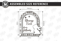 Easter Bunny Bait Tag Laser Cut | 3D Easter Basket Tags SVG Product Image 2