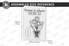 Mother's Day Wooden Card Laser Cut | Layered Card SVG | CNC Product Image 2