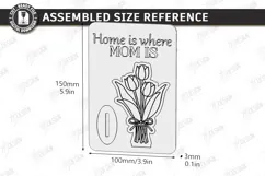 Mother's Day Wooden Card Laser Cut | Layered Card SVG | CNC Product Image 2