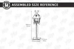 Christmas Flashlight Laser Cut | 3D Christmas Lantern Post Product Image 2