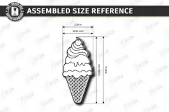 Ice Cream Coloring Laser Cut | Kids Craft | Coloring Toy SVG Product Image 2