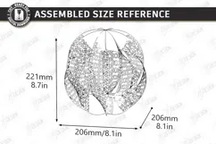 3D Christmas Ornament Paper Cut | Filigree Sphere Hanging Or Product Image 2