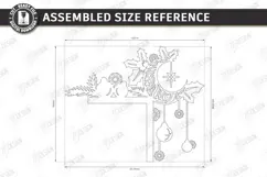 Gold Door Corner Laser Cut| Christmas Wall Decor | Stars SVG Product Image 2