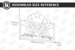 Home Cinema Signs Laser Cut Bundle |Movie Room| Movie Night Product Image 17