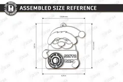 3D Christmas Santa Cam Ornament Laser Cut | Santa Claus SVG Product Image 2