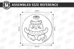 Cat Coaster Laser Cut | Funny Kitty | Drink Coasters | CNC Product Image 2