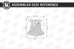 3D Layered Christmas Ornament Laser Cut | Christmas Bell Product Image 2