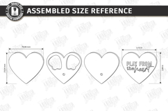 Guitar Pick Holder Laser Cut | Storage Box | Heart Pick Box Product Image 2