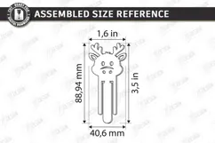 Christmas Deer Bag Clips Laser Cut | Holiday Gift Bag Clip Product Image 3