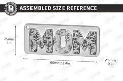 Mother's Day Keychain Laser Cut | Granny Keyring |Floral SVG Product Image 2