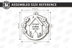 Mother's Day Floral Ornament Laser Cut | Gift Tag SVG | CNC Product Image 2