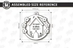 Mother's Day Floral Ornament Laser Cut | Gift Tag SVG | CNC Product Image 2