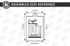 Snarky Bag Tag Laser Cut | Sassy Keychain Laser Files SVG Product Image 2