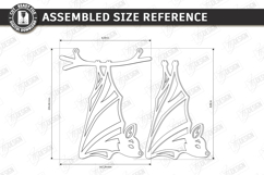 Hanging Bat Decor Laser Cut | Halloween Bat Ornament | CNC Product Image 2