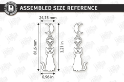 Halloween Earrings Laser Cut | Spooky Dangle Earrings | Cats Product Image 2