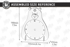 Kids Table Clock Laser Cut | Bear Shaped Clock | Kids Laser Product Image 2