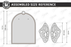 Acrylic Butterfly Wing Earrings Laser Cut | Pendant Earrings Product Image 3