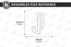 Shower Glass Hook SVG Acrylic Over Door Towel Holder Laser Product Image 3