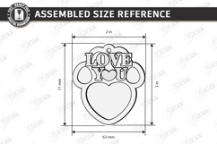 Car Photo Hanger Laser Cut | Car Mirror Ornament | Gift Idea Product Image 2