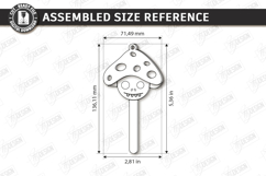 Halloween Keychain Laser Cut | Spooky Doll Head Charm | CNC Product Image 2