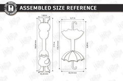 Leather Bag Charm Laser Cut | Duckling Keychain | Umbrella Product Image 2