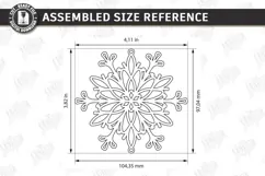 3D Layered Wooden Snowflake Laser Cut | Christmas Ornament Product Image 2