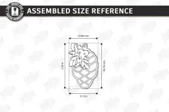 3D Layered Christmas Ornament Laser Cut | Christmas Cone Product Image 3