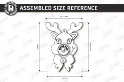3D Christmas Santa Cam Ornament Laser Cut | Reindeer Laser Product Image 2