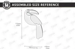 Wooden Birds Laser Cut | Layered Table Decor | Bird Figurine Product Image 2