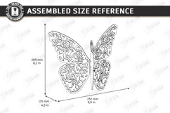 3D Butterfly Laser Cut | Hanging Ornament | Home Decor | CNC Product Image 2