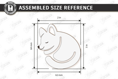 Cute Sleeping Animal Corner Bookmark Laser Cut | Mouse SVG Product Image 2