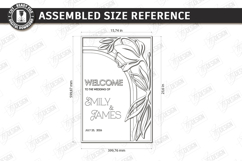 Wedding Welcome Sign Laser Cut | Floral Wedding Laser Decor Product Image 2