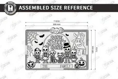 Halloween Family Plaque Laser Cut | Skeletons | Family Signs Product Image 2