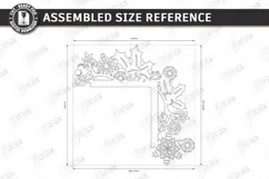 Gold Door Corner Laser Cut| Christmas Wall Decor | Stars SVG Product Image 2