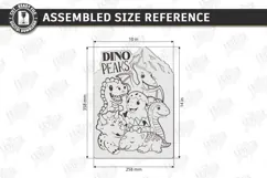 Cute Dino Wooden Puzzle for Kids Laser Cut | Montessori Toy Product Image 2