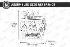 Halloween Treat Basket Laser Cut | Candy Box with Ghost SVG Product Image 2