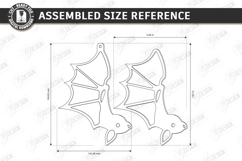 Hanging Bat Decor Laser Cut | Halloween Bat Ornament | CNC Product Image 2