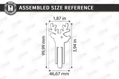 Christmas Deer Bag Clips Laser Cut | Holiday Gift Bag Clip Product Image 2