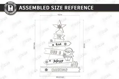 Wooden Christmas Tree Wall Decor Laser Cut | Christmas Signs Product Image 2