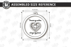 Mother's Day Floral Ornament Laser Cut | Gift Tag SVG | CNC Product Image 2