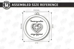 Mother's Day Floral Ornament Laser Cut | Gift Tag SVG | CNC Product Image 2