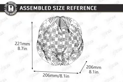 3D Christmas Ornament Paper Cut | Filigree Sphere Hanging Or Product Image 2