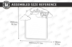 Felt Note and Photo Organizer Laser Cut | Rainbow Wall Board Product Image 3