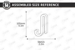 Shower Glass Hook SVG Acrylic Over Door Towel Holder Laser Product Image 3