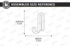 Shower Glass Hook SVG Acrylic Over Door Towel Holder Laser Product Image 3