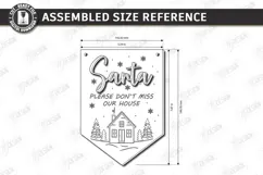 Personalized Santa Please Stop Here Banner Laser Cut | CNC Product Image 2